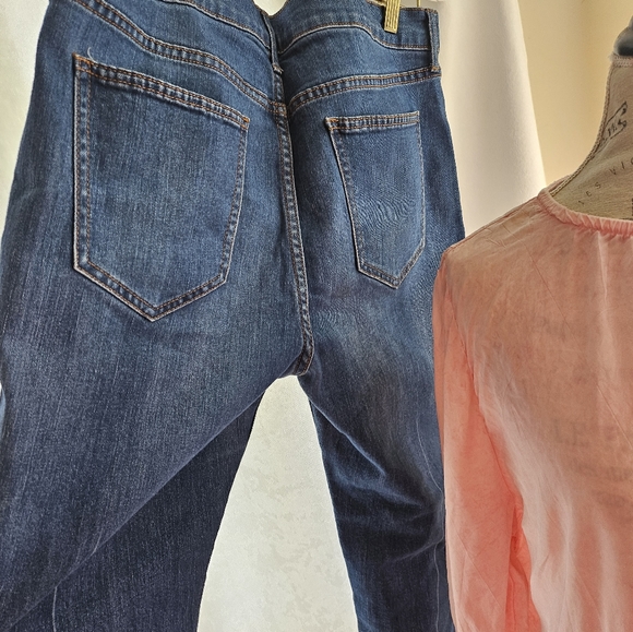 Vtg Michael Leu Pink Top M Structured Twist Lock Box Handbag Bag & Jeans 12 - Picture 13 of 16